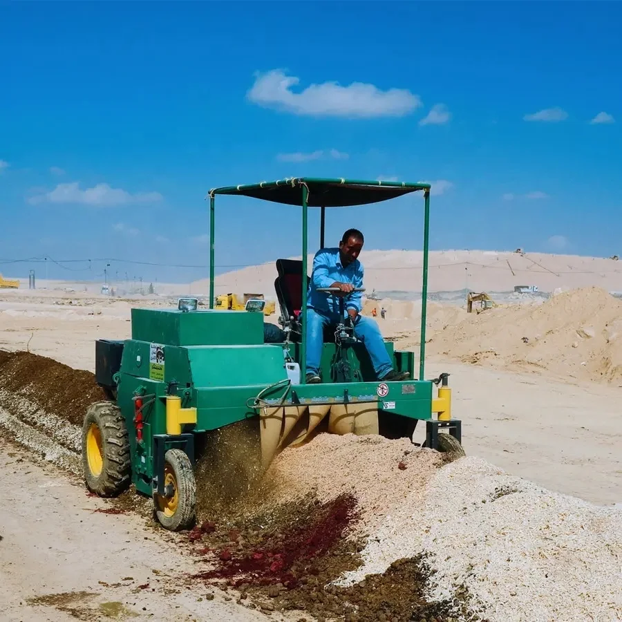 Compost Turner Machine - Mobiele meststof op wielen Organische kip