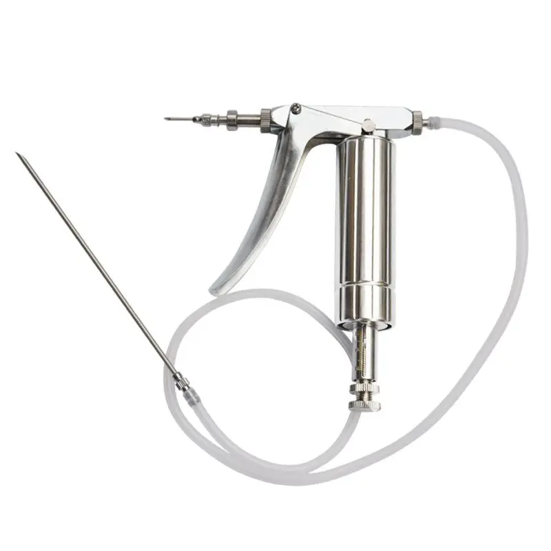 Veterinary Syringe Gun - Roestvrijstalen Vaccin, Verstelbare Doorlopende Spuit, Spuit,
