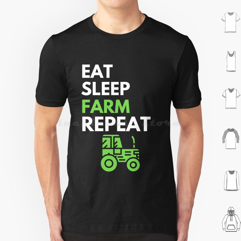Farming Farmer - Eet Slaap Boerderij Herhaal T-shirt Heren