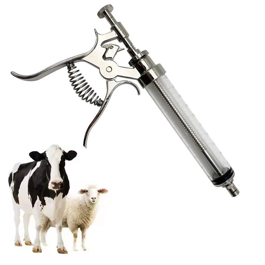 Veterinary Syringe Gun - 50 ml continue veespuit, verstelbare roestvrijstalen