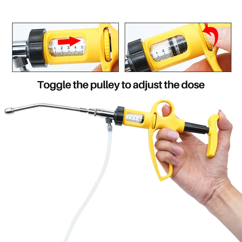 1 Set 5Ml/10Ml Verstelbare Con - Veterinary Syringe Gun recensie en prijs
